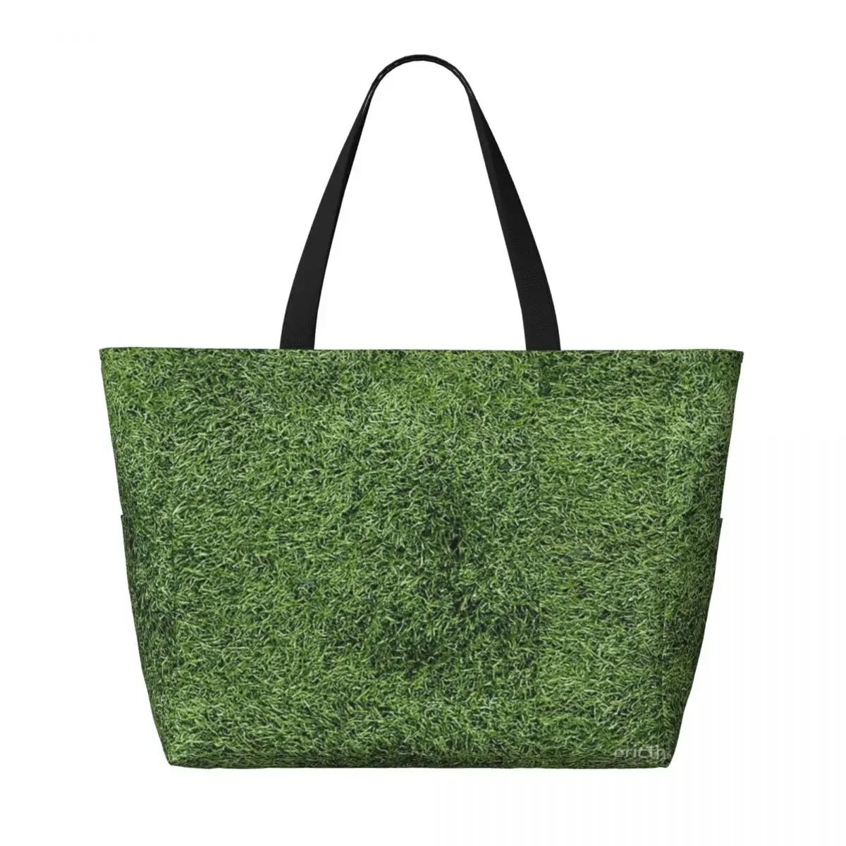 Astroturf Lush Green Turf Grass Athletic Field Beach Travel Bag, Tote Bag Fashion Large Capacity Out Birthday Gift Multi-Style