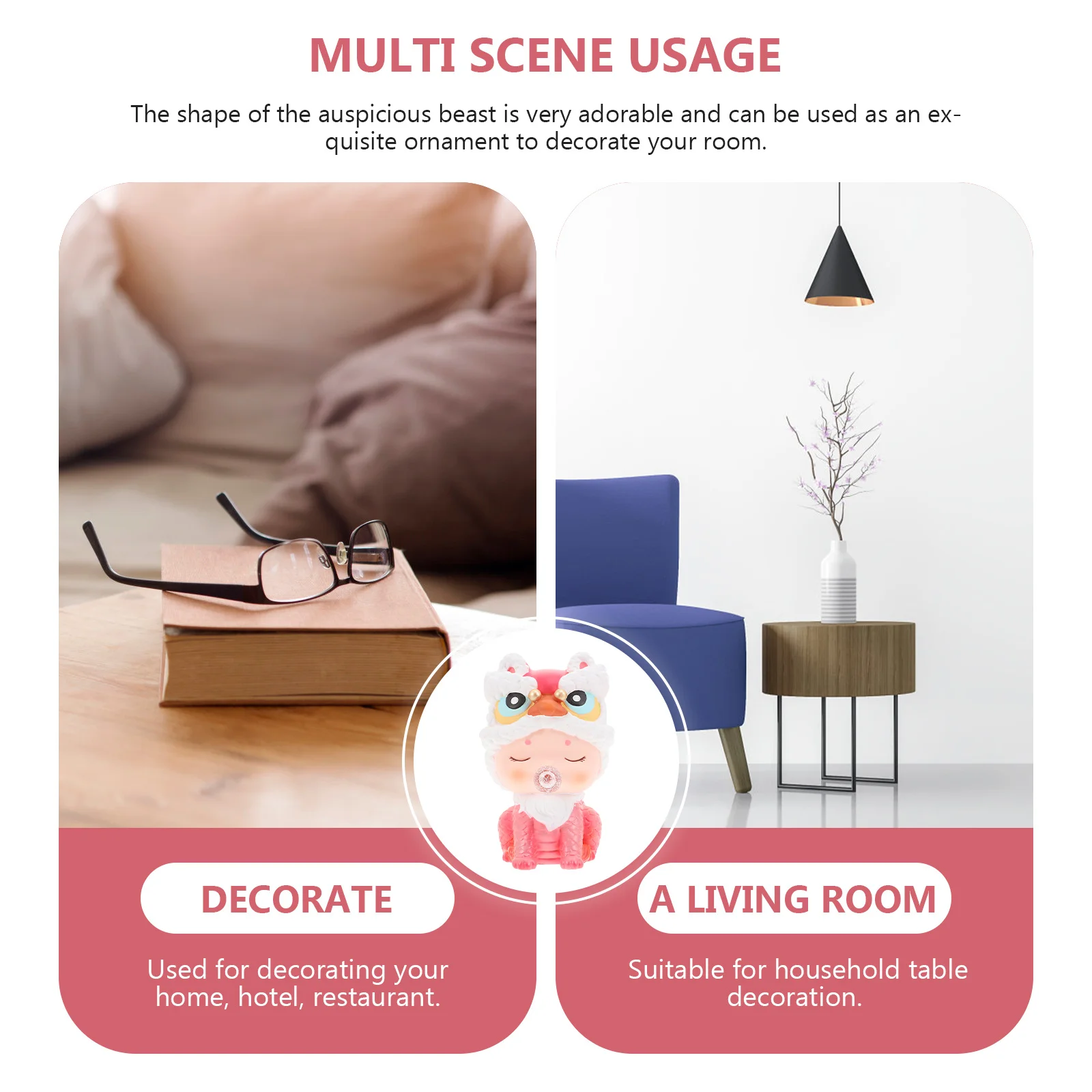 

Auspicious Beast Piggy Bank Premium Vinyl Cute Cartoon Coin Bank for Kids Large Capacity Money Saving Jar Decorative Desktop