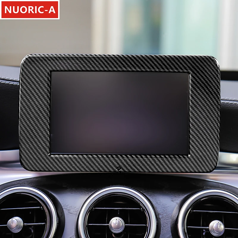 

Центральная консоль автомобиля, навигационная панель, рамка, наклейка для Mercedes Benz C Class W205 GLC X253 2015-2018, аксессуары для интерьера