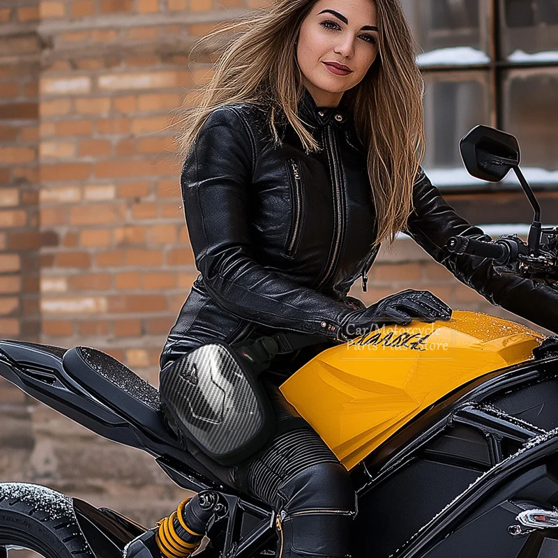 Motorcycle Drop Leg Bag Waterproof Carbon Fiber Hard Shell High Capacity Motocross Riding Thigh Waist Pack for Motorcyclists