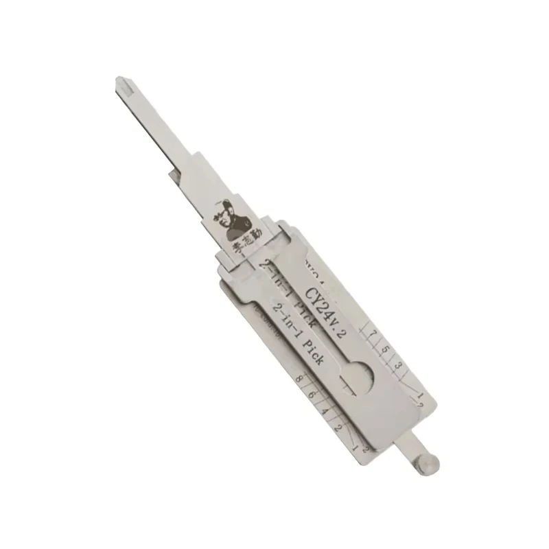 Original Lishi CY24 2-in-1 Schlossöffner-Decoder für Zündung und Autotüröffnung für Chrysler- und Jeep-Modelle mit Flachfräse – Detail 4