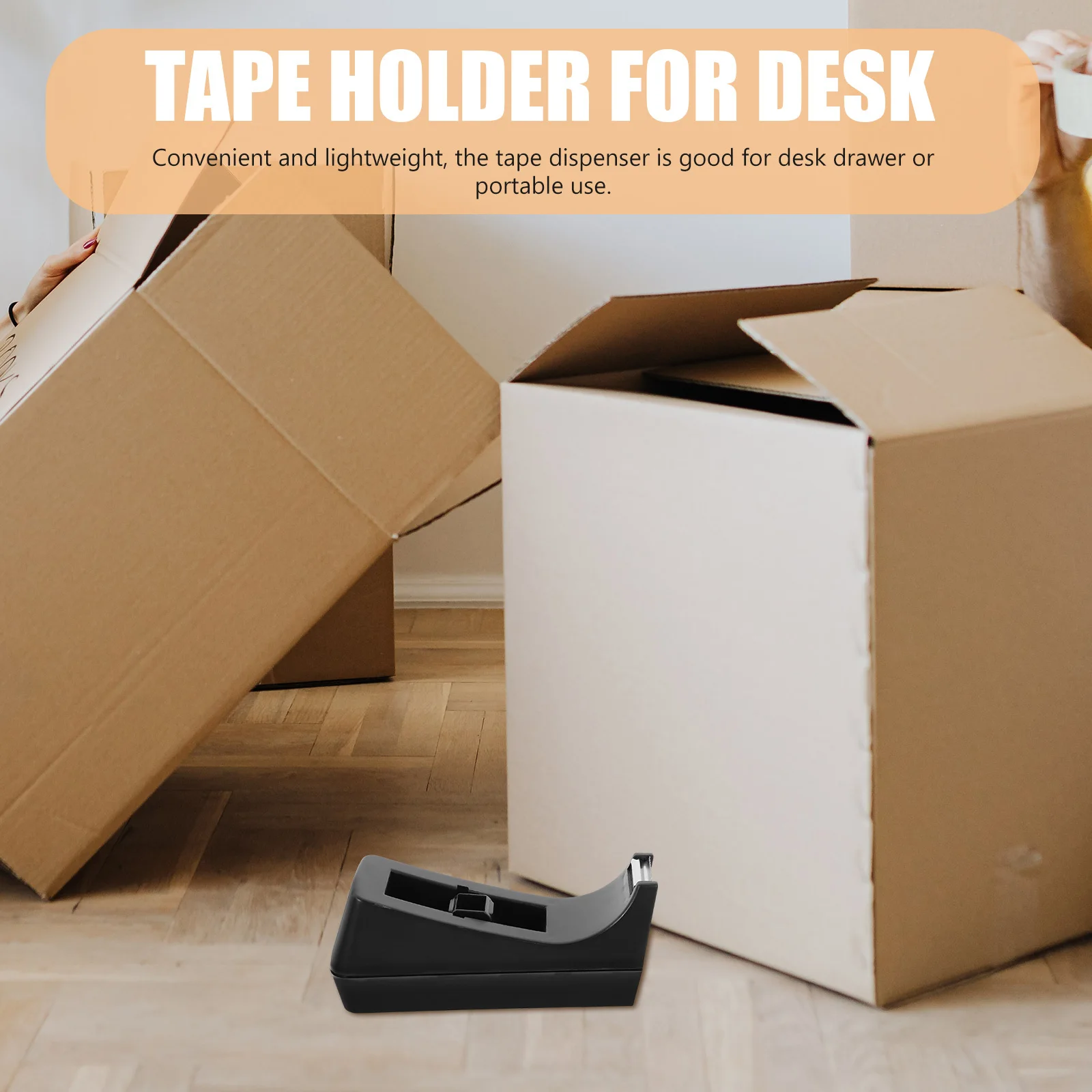 

Desk Dispenser Smooth Edge Non-Skid Base Cute Cutter Holder For Office School Home Lightweight Desktop Tape Stand Tape Rolls
