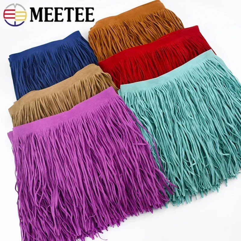 

2Meters Fringe Ribbon 10-30cm Leather Suede Tassel Lace for Dresses Decoration Handbag Luggage Trimming Sewing Accessories