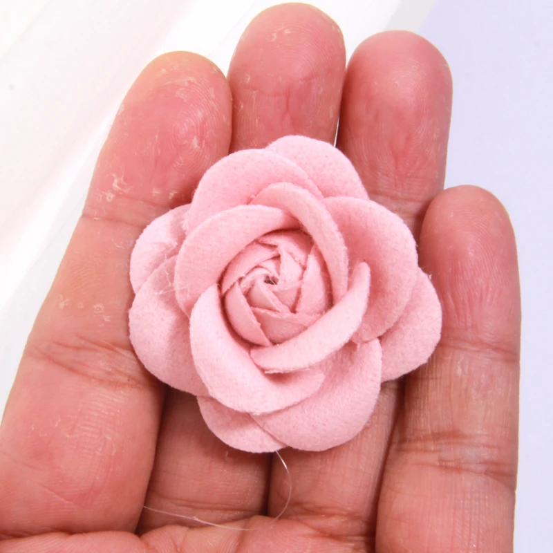 20PS 4cm fiore di camelia per neonate accessori per capelli teste decorazioni per la casa matrimonio decorazione di nozze fiori finti per fasce