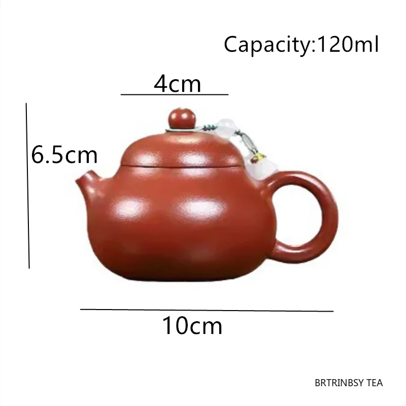 Tradition Yixing Purple Clay Teapot Handmade Raw Ore Dahongpao Tea Pot Cute Household Kettle Chinese Zisha Tea Set Teaware 120ml view 6