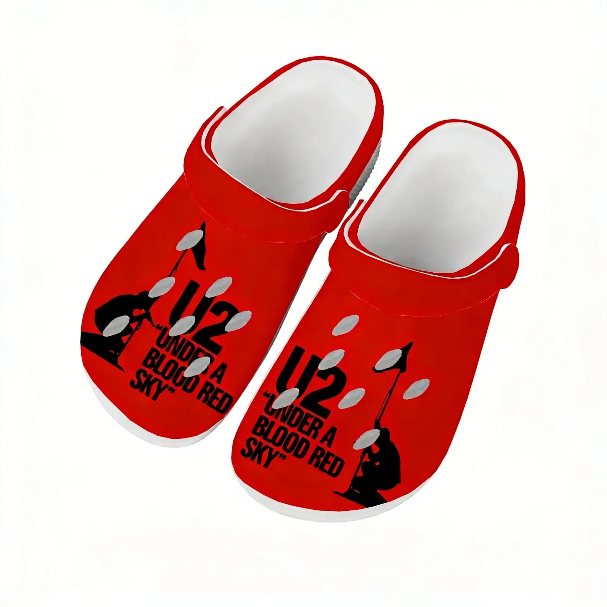 U2 Sandals Mens Women Youth Boy Girl Water Shoes Home Garden Clogs Rock Band Music Fans Custom Made Breathable Hole Slippers view 4