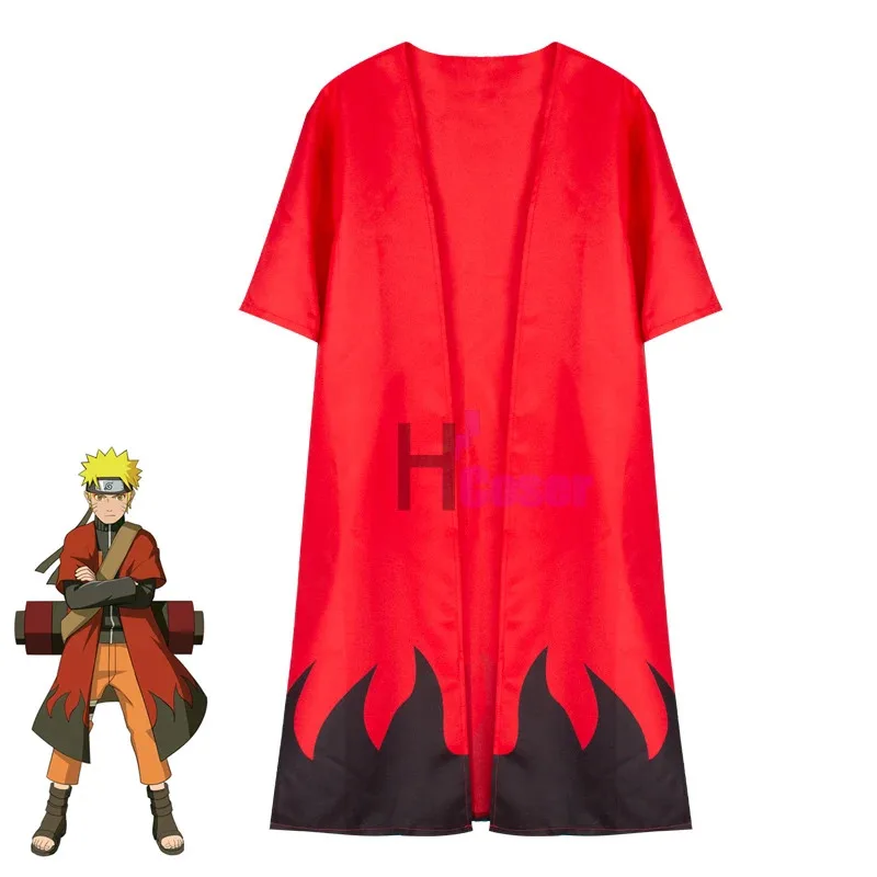 Disfraz de Anime Uzumaki, versión Ninja para adultos, capa, pantalones superiores, bolsa para piernas, chaqueta Unisex, capa, Halloween, Navidad, regalo de Año Nuevo r