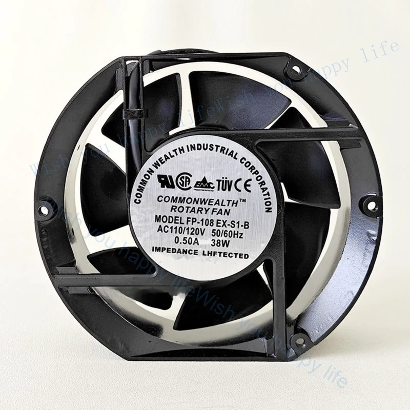 

V+ 1 шт. НОВЫЙ вентилятор охлаждения с шарикоподшипником COMMONWEALTH FP-108EX-S1-B 110V 0.5A 38W # QW