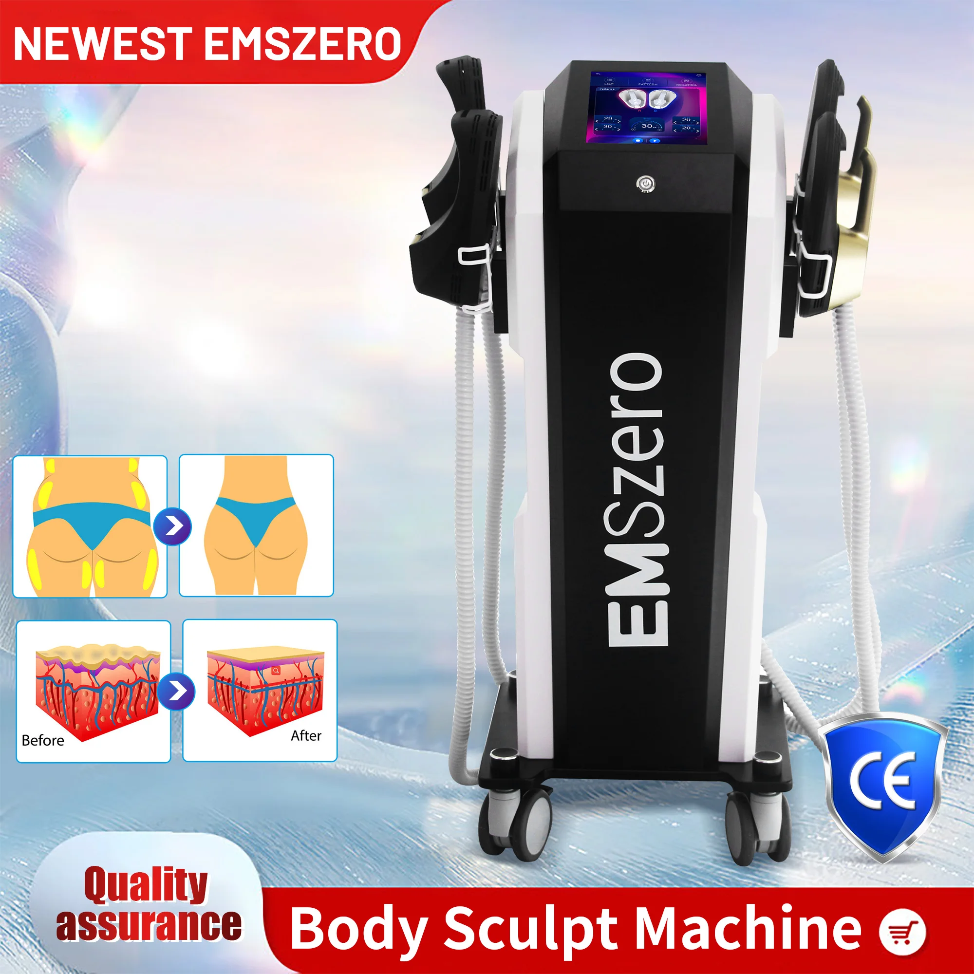 Professional EMSZERO machine NEO 2024 EMS body slim muscle stimulation weight loss super shaping therapy hi-emt 5 handle pelvic