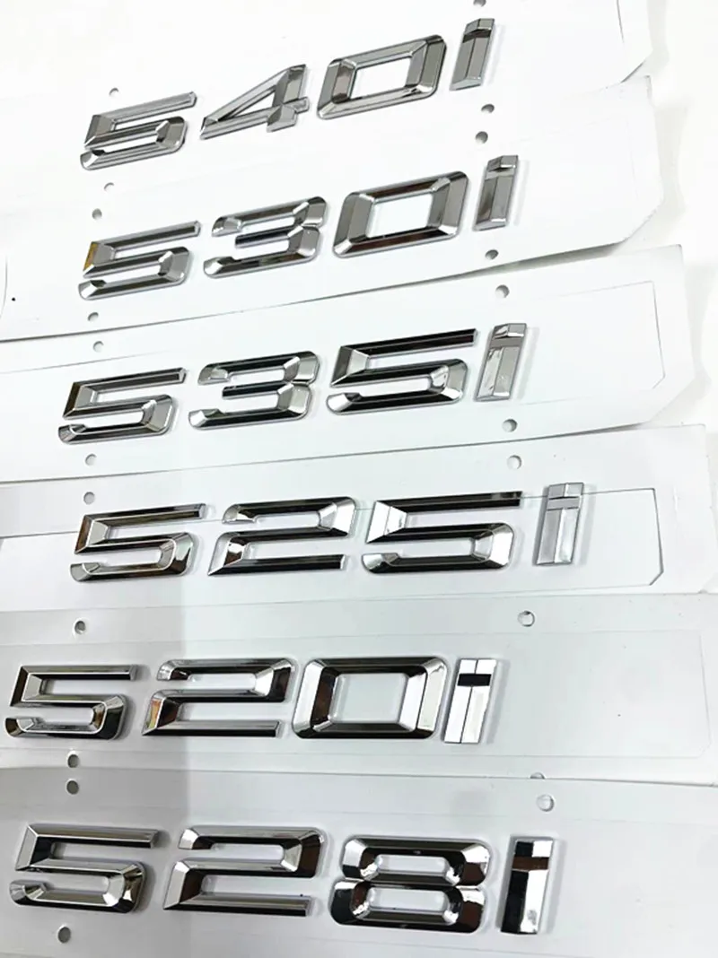 10pcs 3D BMW 5 Series Tail label 520I 525i 523i 530i logo 528i 535i 540i digital tail label accessories