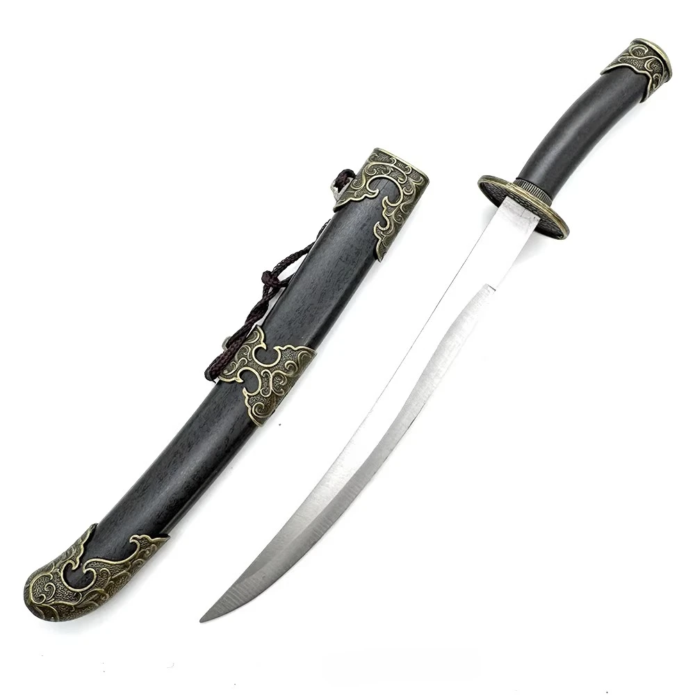 Armes froides anciennes chinoises 28 CM, modèle de printemps, ornements de bureau à collectionner, cadeaux d'anniversaire créatifs pour jouet ami