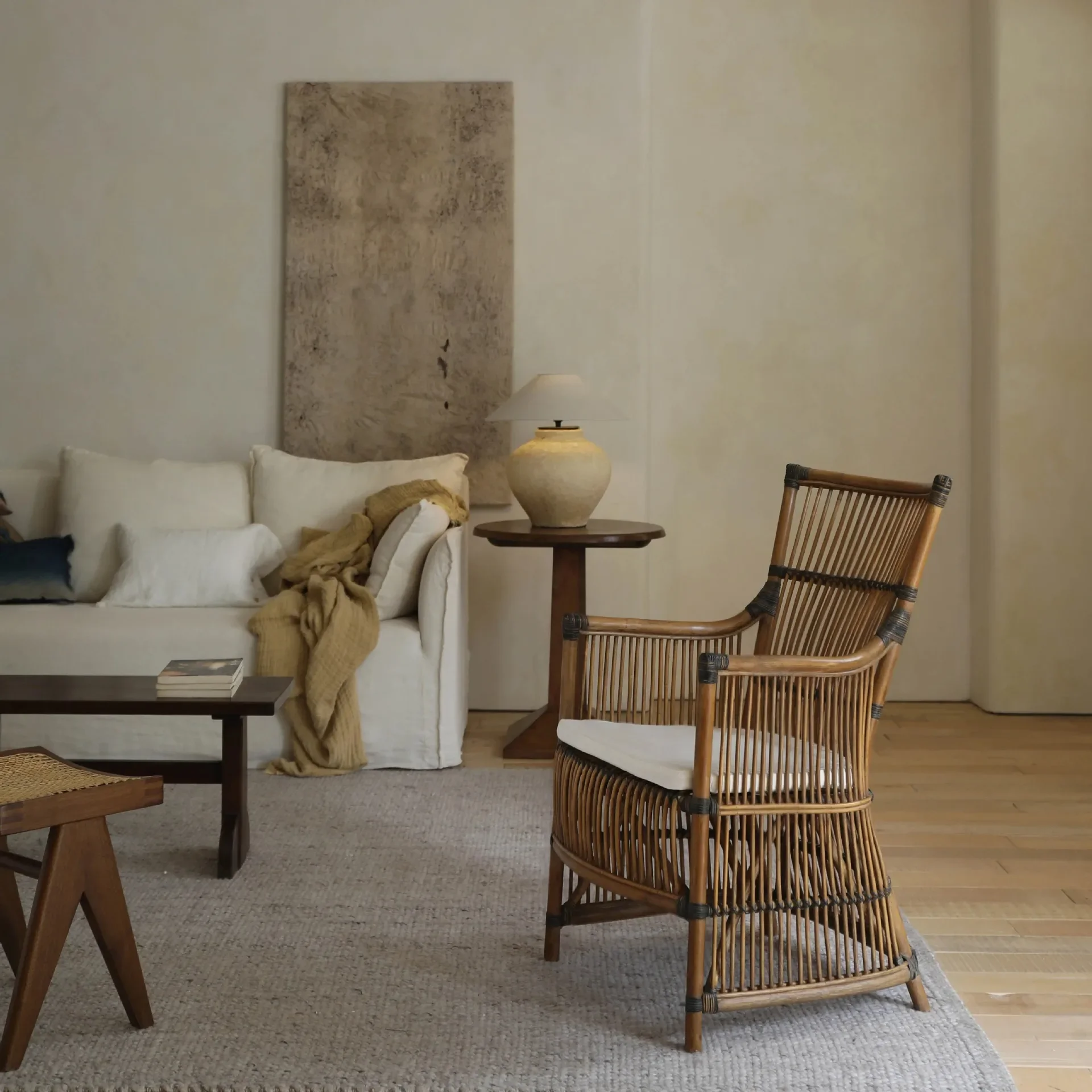 Винтажный обеденный стул для ресторана Южной Восточной Азии, повседневный стул из ротанга Wabi Sabi Wind, одиночный стул из ротанга