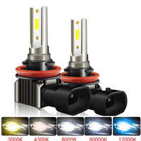 2Pcs Super Bright Car Fog Lights H11 H8 LED Headlight Bulbs Upgraded 1:1 Mini Size H7 9006 HB4 9005 HB3 20000LM 6000K Auto Lamp