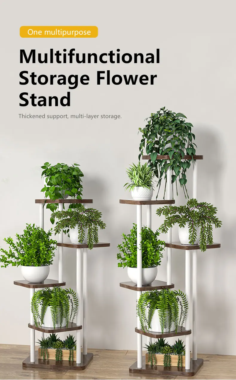 Plant Stand and Flower Stand Storage Shelf 4/5/6 Tier Flower Shelf Planter Rack Storage Organizer Display Indoor Garden Balcony