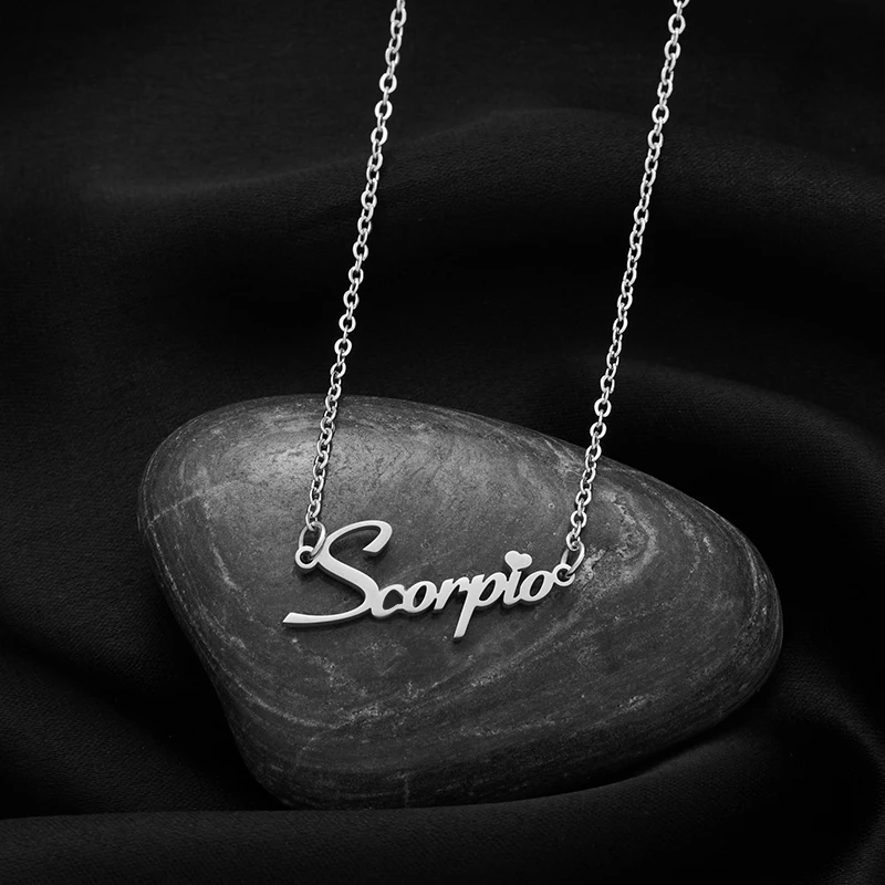 Vintage 12. znak zodiaku list konstelacje naszyjnik dla kobiet horoskop biżuteria panna waga skorpion wisiorki naszyjniki kołnierz — zdjęcie 5