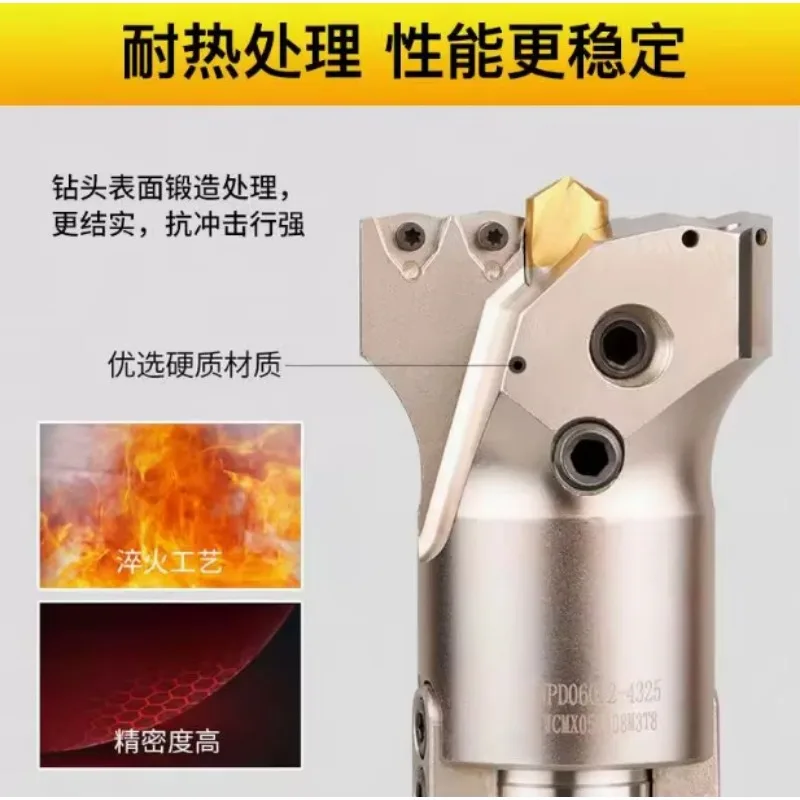 

1PC Large Hole Diameter Centering U Drilling, Deep Hole Machining VMD Indexable Fast Deep Hole Drilling Water Gun Drilling