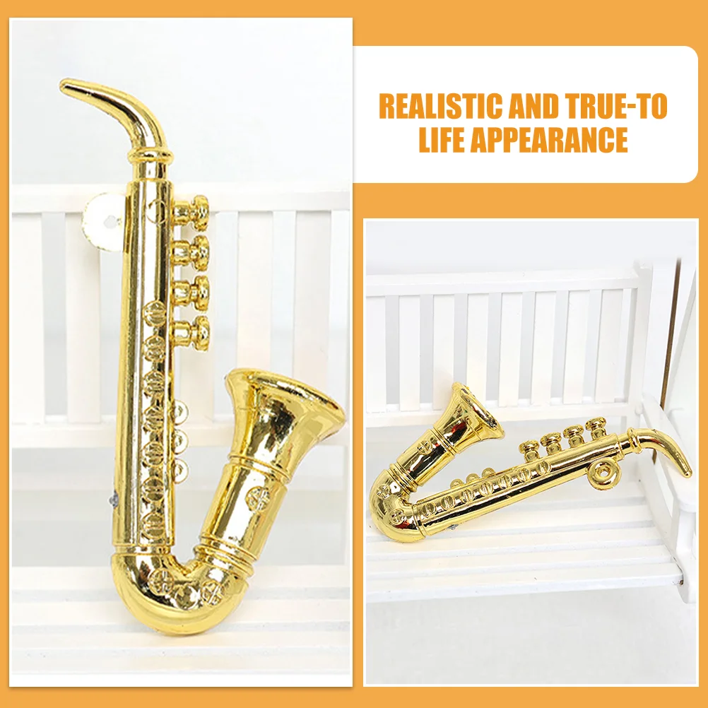 Miniature Saxophone Toy House Accessory Musical Instrument Household Children Toys