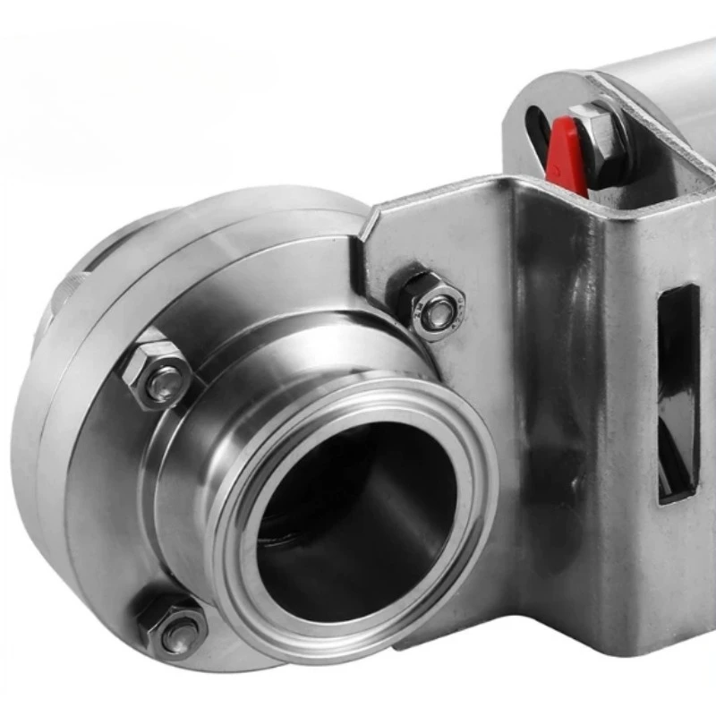 Pneumatic Tri-Clamp Butterfly Valve, Manual Handle Lever Operated Quick Connect Clamp End Valve for Tank