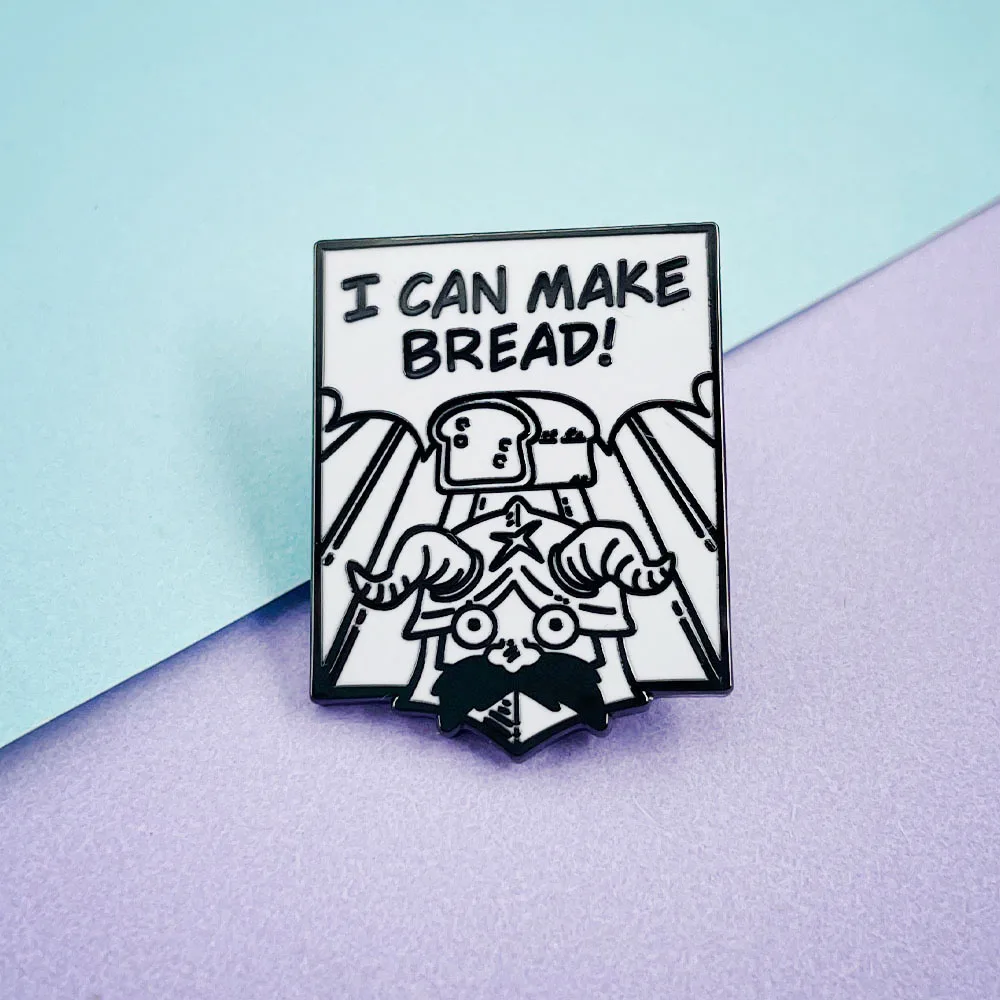 Fun Viking Bread Maker Enamel Pin I Can Make Bread Cartoon Badge Dungeon Food Brooch Clothing Bag Accessories Creative Gift