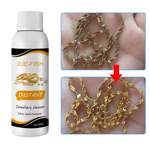 100ml Jewelry Cleaner Silver Jewelry Necklace Ring Clean Polishing Liquid Ring Care Washing Fluid Multi-Function Cleaner