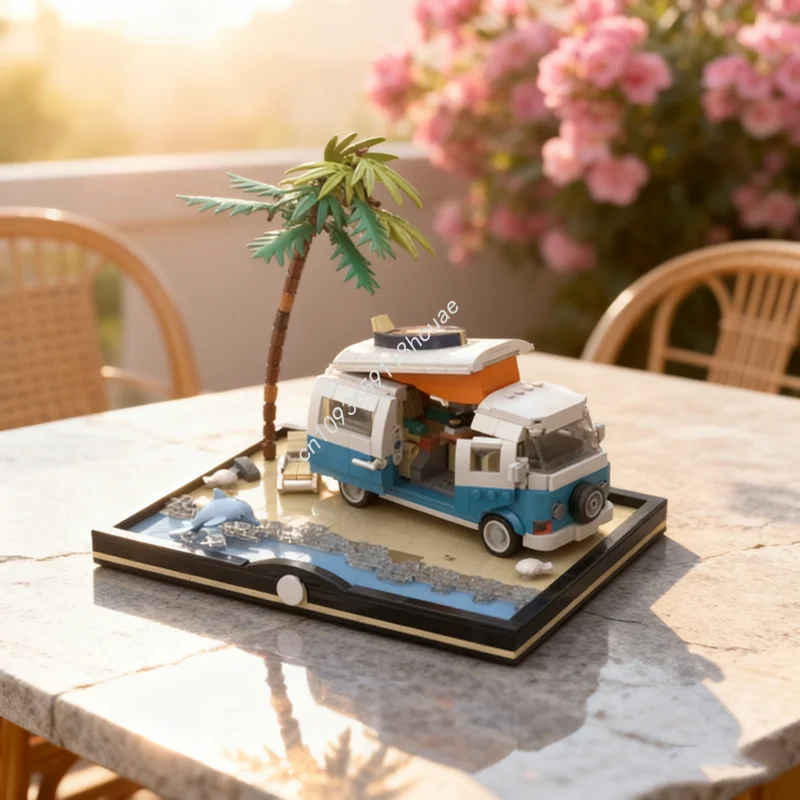 

681 шт. MOC Volkswagen CamperVan минифигурка модель строительные блоки архитектурные игрушки сборка идея рождественские подарки кирпич дети