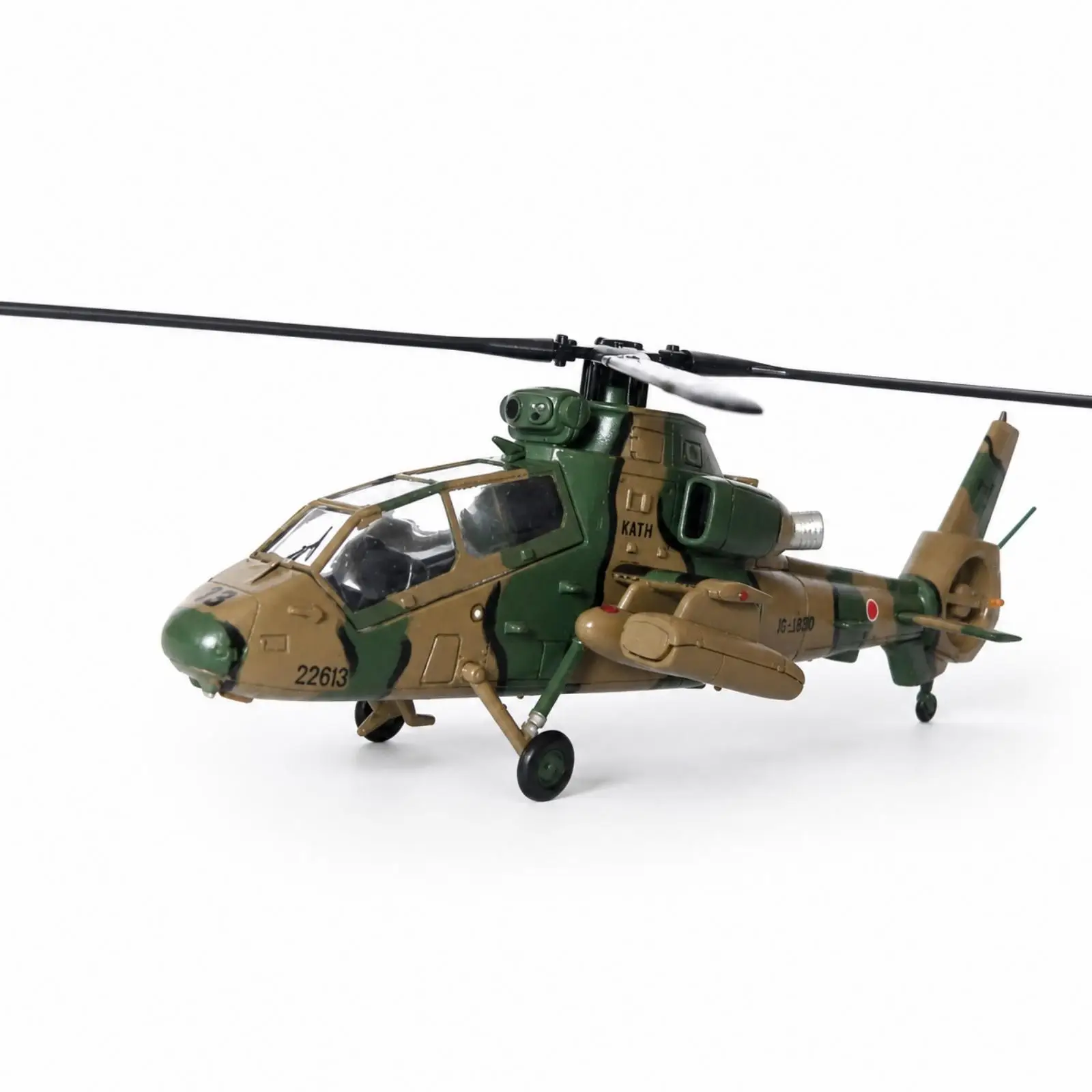 OH-1 Silent Reconnaissance Helicopter Replica Alloy Static for Shelf Showcase