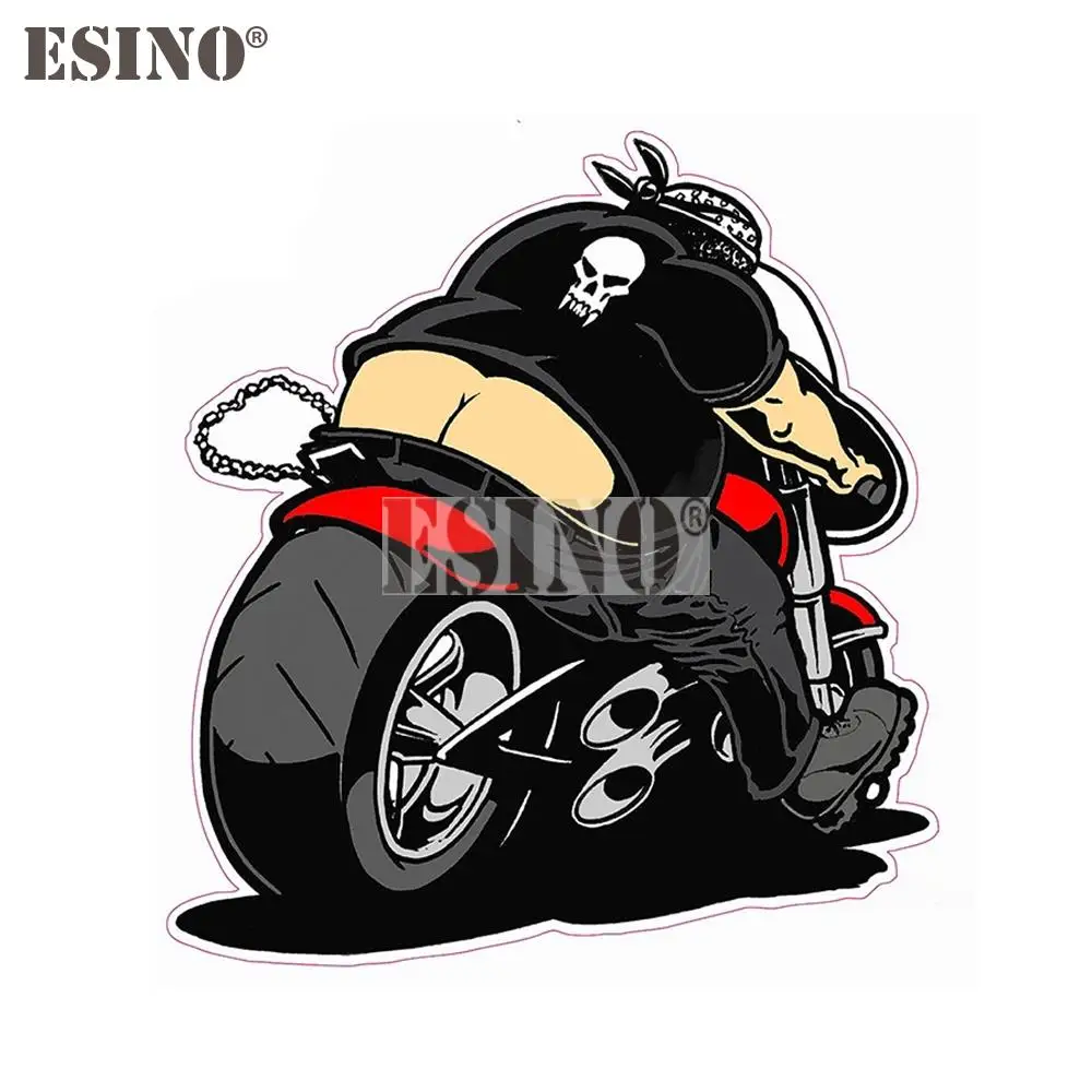 Car Styling Funny Creative Skull Motorbike Rider Adhesive PVC Decal Waterproof Car Body Glass Sticker Pattern Vinyl