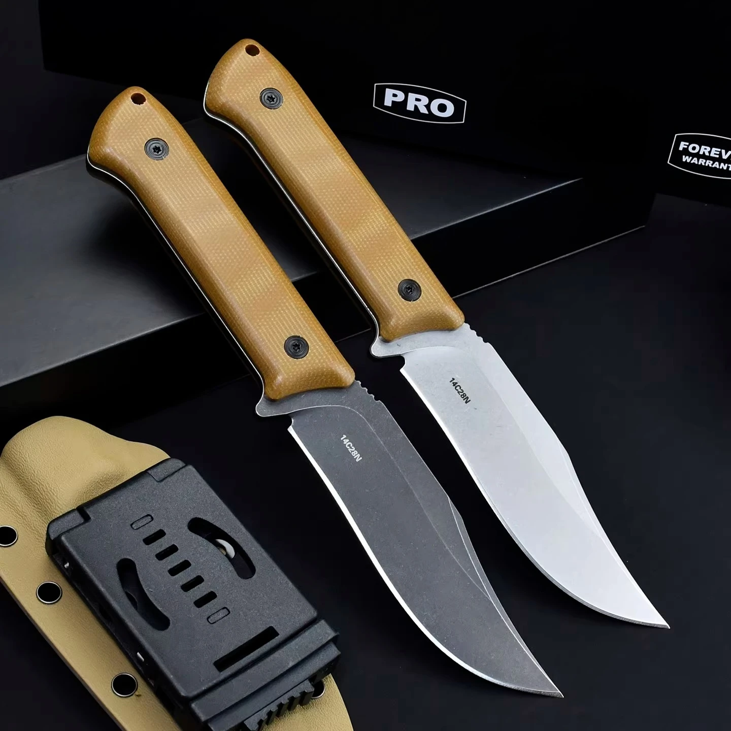 

Outdoor Self-defense Hiking Camping Knives G010 Handle EDC Multifunctional High-hardness Straight Knife Tactics 8Cr13Mov Blade