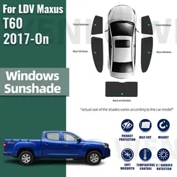 For LDV Maxus T60 2017-2023 2024 Magnetic Car Sunshade Shield Front Windshield Frame Curtain Rear Side Window Sun Shade Visor