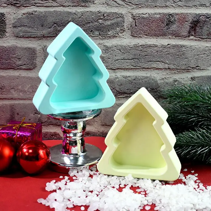 Christmas Molds Storage Box Candle Molds Christmas Baking Silicone Molds Holiday Fondant Molds For Candy Pudding Jelly Cupcake