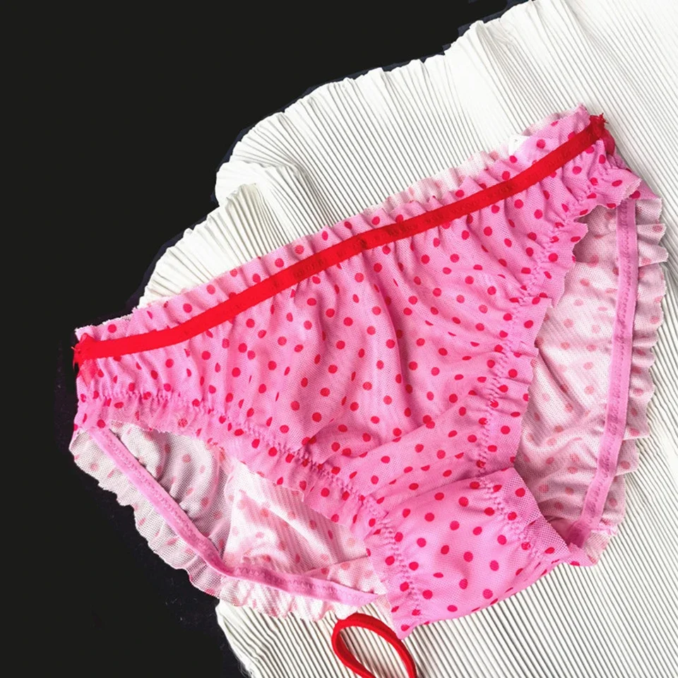 1 قطعة المرأة منقطة سراويل داخلية نسائية من الدانتيل جديد مثير الملابس الداخلية شبكة شفافة منخفضة الارتفاع مثير ملخصات تنفس المنزل الملابس الداخلية