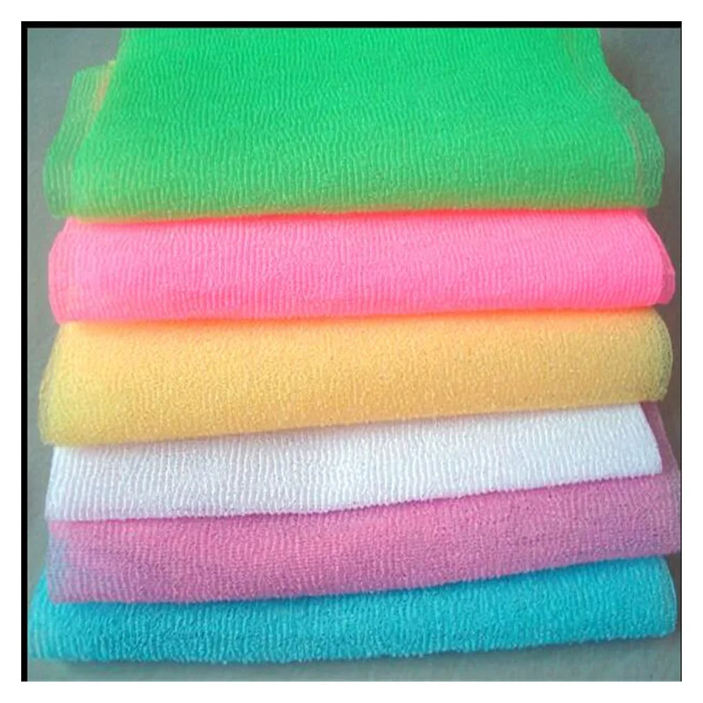 

3Pcs Nylon Exfoliating Bath Towels Long Shower Washcloths for Body Neck Back Feet Lightweight Quick Dry Travel