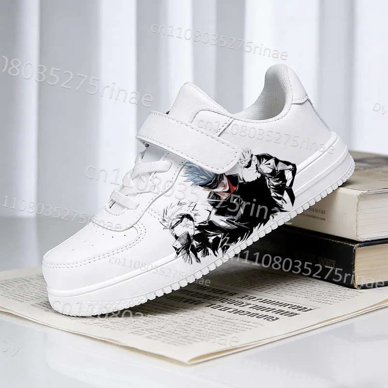 Gojo Satoru Hot Selling Kids Casual Shoes Products Boys Girls Parity Breathable Series Black White Lines Print Running Shoes