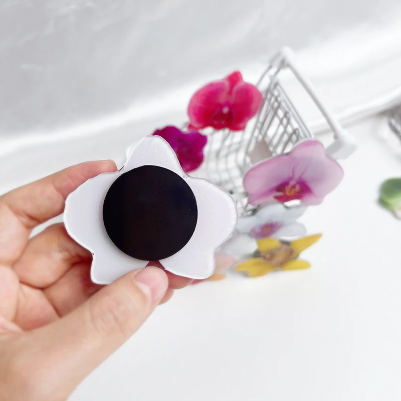 Orchid Series Refrigerator Magnets Kitchen Ornament Cymbidium Acrylic Drip Glue Refrigerator Sticker Home Decoration