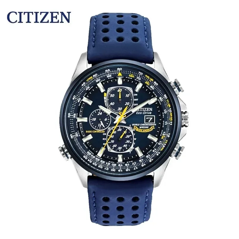 Брендовые мужские часы CITIZEN, синий ангел, кварцевые часы Reloj Hombre, роскошные противоударные автоматические спортивные мужские часы из нержавеющей стали с двойным дисплеем