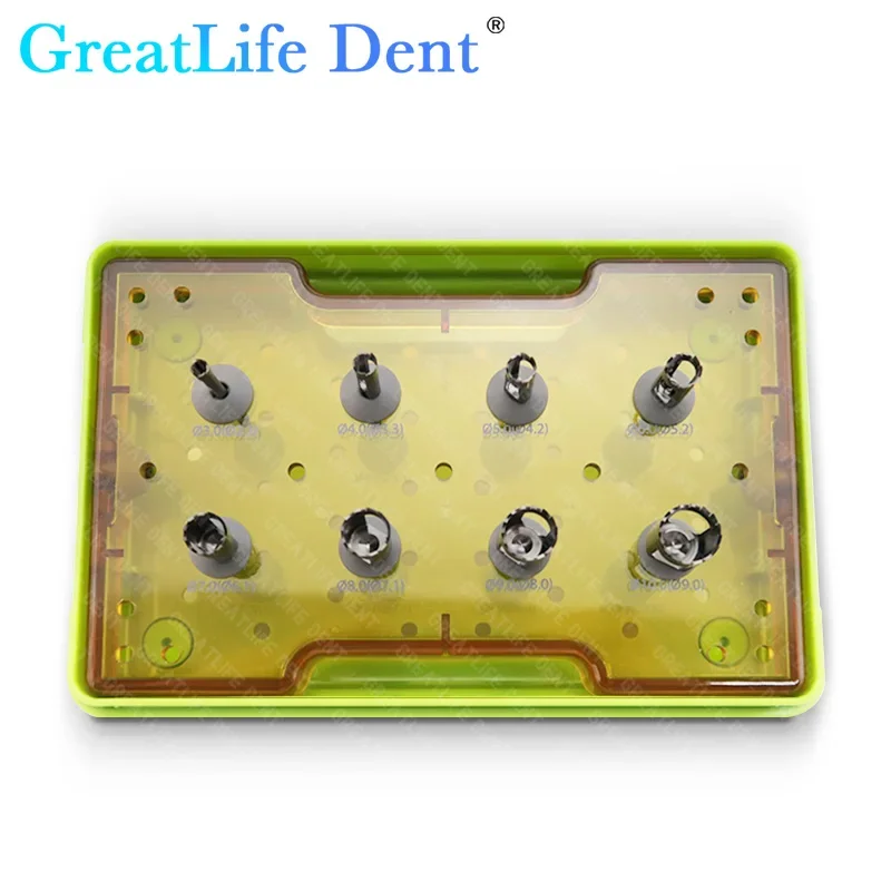 GreatLife Dent-Kit Trephine 100% Original, cincel de hueso para implante Dental, guía Digital, cirugía, kit de herramientas de osteotomo protésico