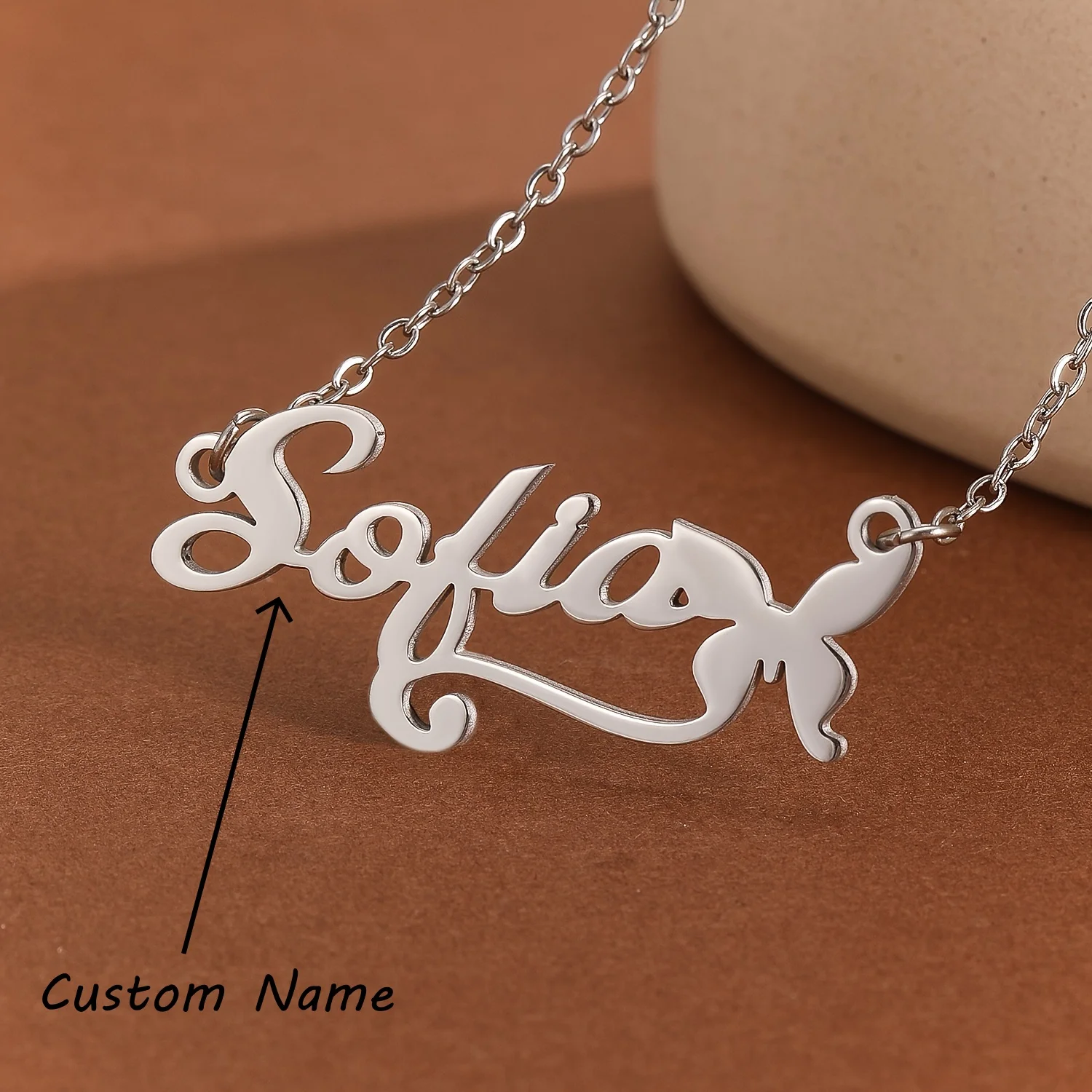 

Personalized Choose Your Style Name Necklace Customized Nameplate Pendant Dainty Women for Mother's Day Christmas Birthday Gifts