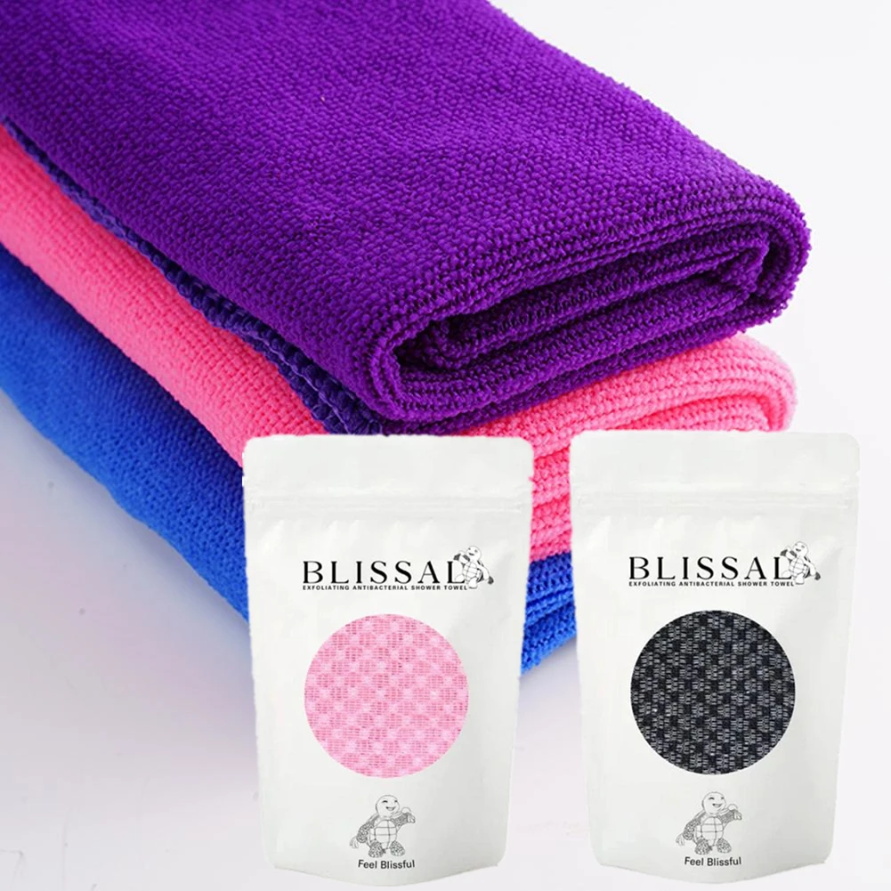 Extra Large Microfibre  Beach Towel/Back Scrubbing Towel Dual Sided Durable ExfoliatingTravel Dry Clearance Towel Bath Comfortab