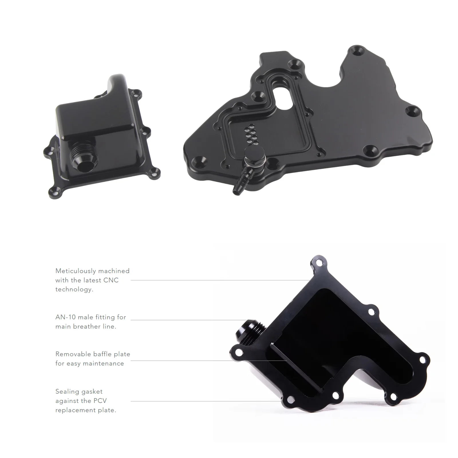 Aluminum Oil Catch Tank Can Kit + Washer Bottle For SEAT Leon / MK7 GTI/R 2.0 TSI EA888.3 gen - view 5