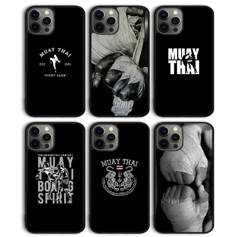 Kickboxing Fight Muay Thai Phone Case Back Cover for iPhone 16 15 SE2020 14 13 11 12 Pro Max mini XS XR X PlusS Shell Coque