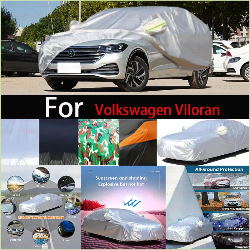 

Windproof Car Cover with Reflective Strip Auto Anti-UV Sun Rain Snow Dust Paint Protect Cover Universal for Volkswagen Viloran