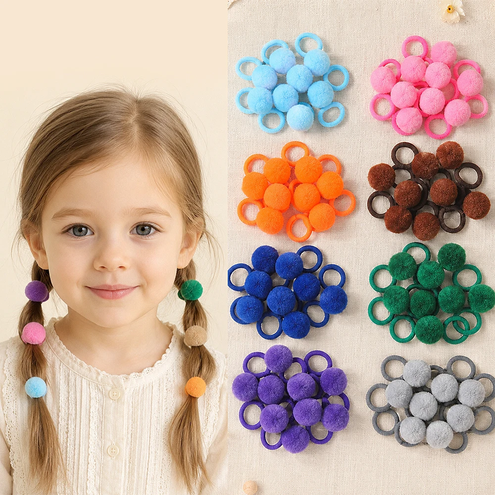 Lot de 30 élastiques à cheveux mignons Bobo Ball, élastiques non dommageables pour fixer les queues de cheveux, accessoires pour cheveux de filles, à porter au quotidien