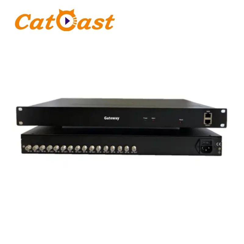 8 FTA DVB-S2 DVBC DVBT ATSC ISDBT Tuner to IP Gateway