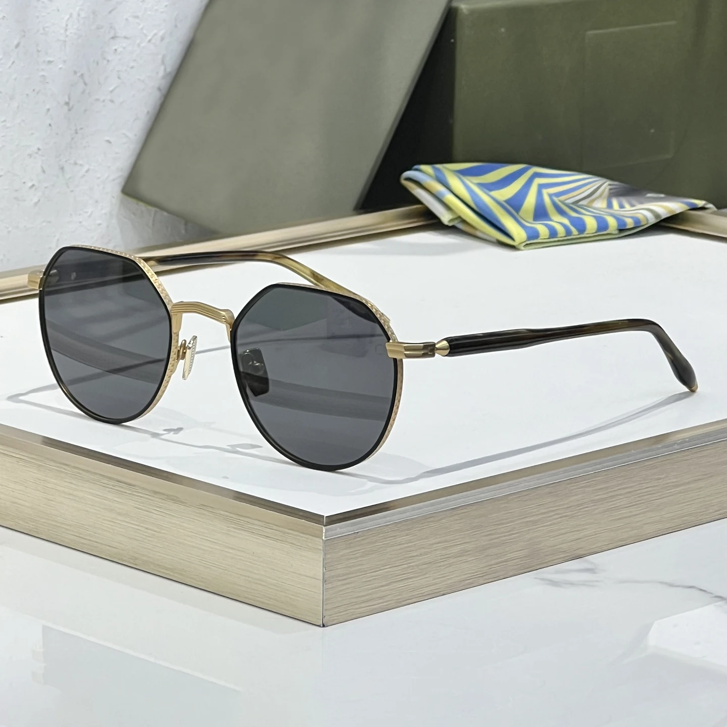 THEMIS AKS 522 الفاخرة الأعلى الحرفية اليابانية البيضاوي الأعمال عارضة الرجال النظارات الشمسية عطلة واقية من الشمس النساء النظارات الشمسية