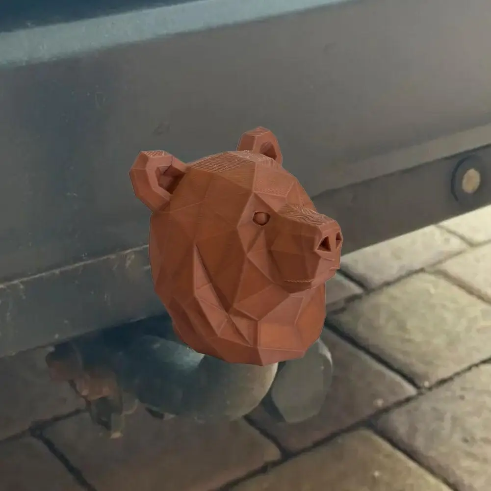 Bear Head Trailer Hitch Cover Tube Plug Insert Cartoon Car Accessories For Truck SUV RV ATV Boat Towing Z9W8