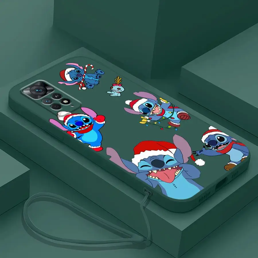 Disney Stitch Christmas Case for Xiaomi Redmi Note 12s 11s 10 14 Pro Plus 13 12 ProPlus 10 11 Pro 10Lite Soft Cover