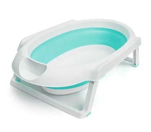 Baignoire Portable pour Bébé avec Support de Vaccination, Bain Pliable pour Enfants, Douche de Lavage, Support Autoportant d\'Nik