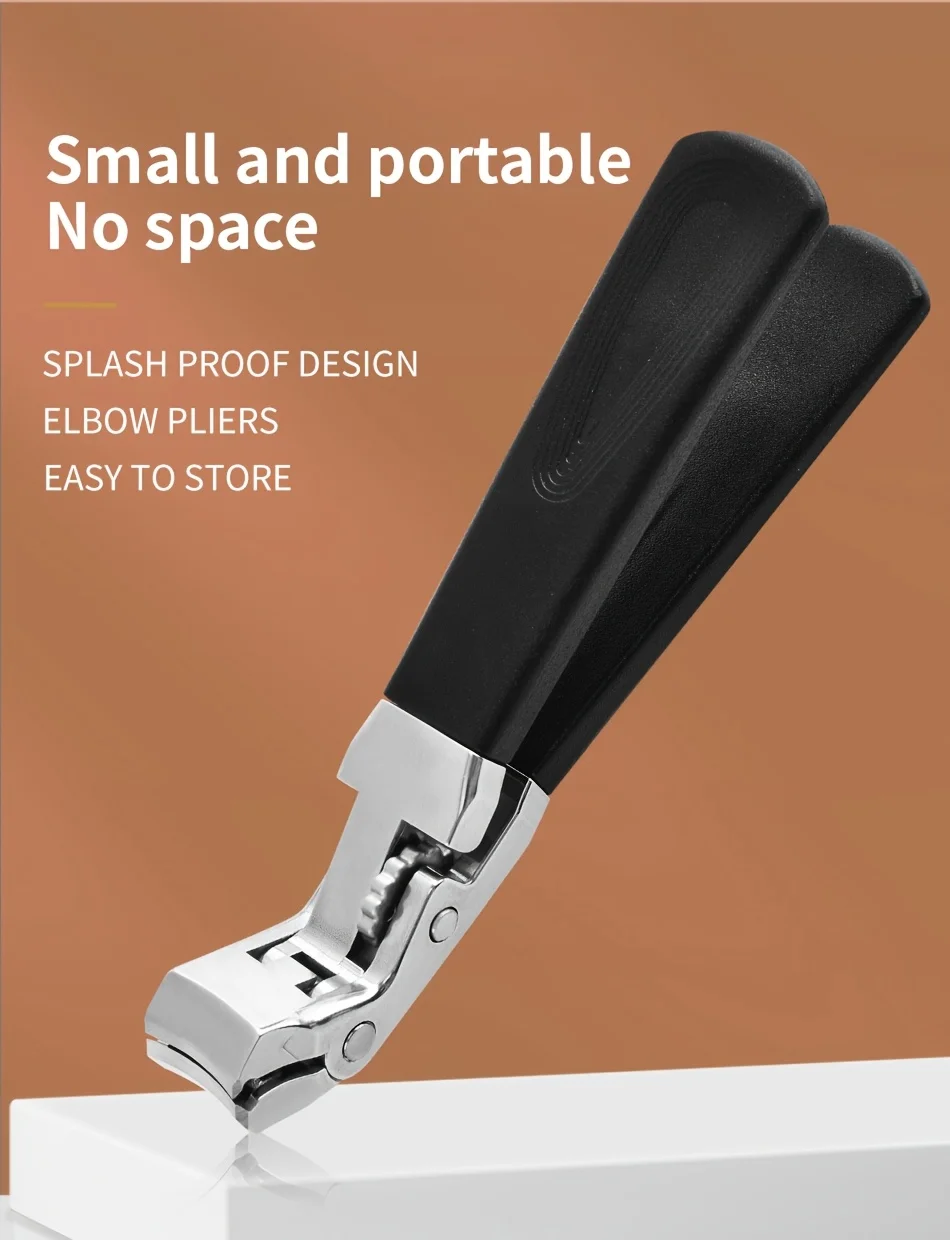 1 Stück Nagelknipser mit abgewinkeltem Kopf für Senioren - Ergonomischer Zehennagelknipser für dicke Nägel, Premium-Stahl-Nagelschneider – Detail 3