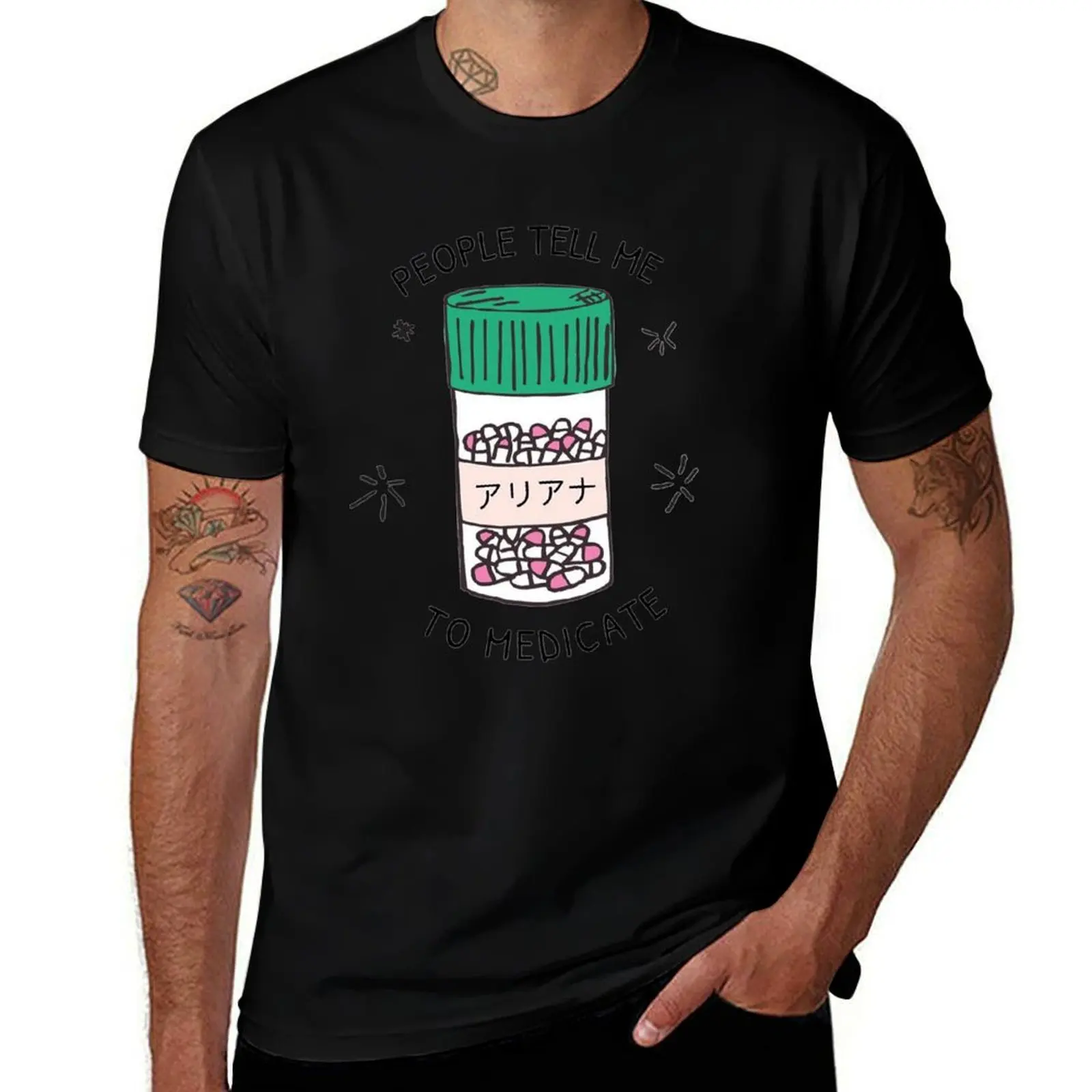 people tell me to medicate T-Shirt Casual Lightweight Short Sleeve Top T-Shirt