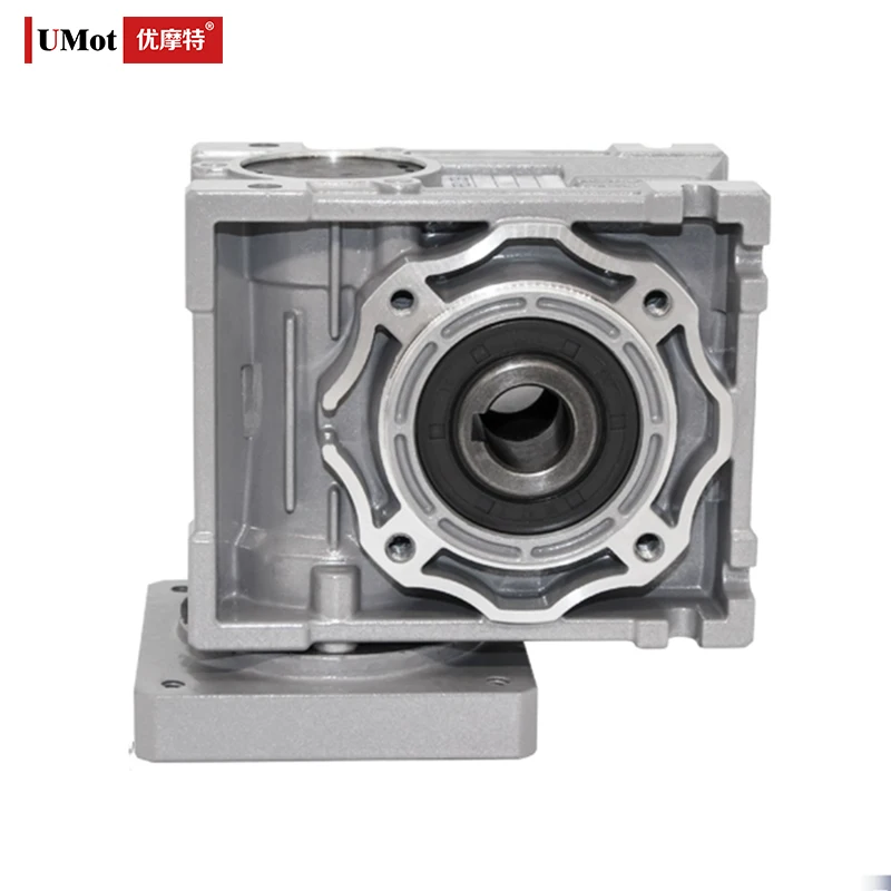 UMOT 86mm Nema34 Worm GearBox Ratio 1:5-1:100 Big Torque 19-49N.m Hollow/Double Shaft Load 3490N Speed Reducer for Stepper Motor